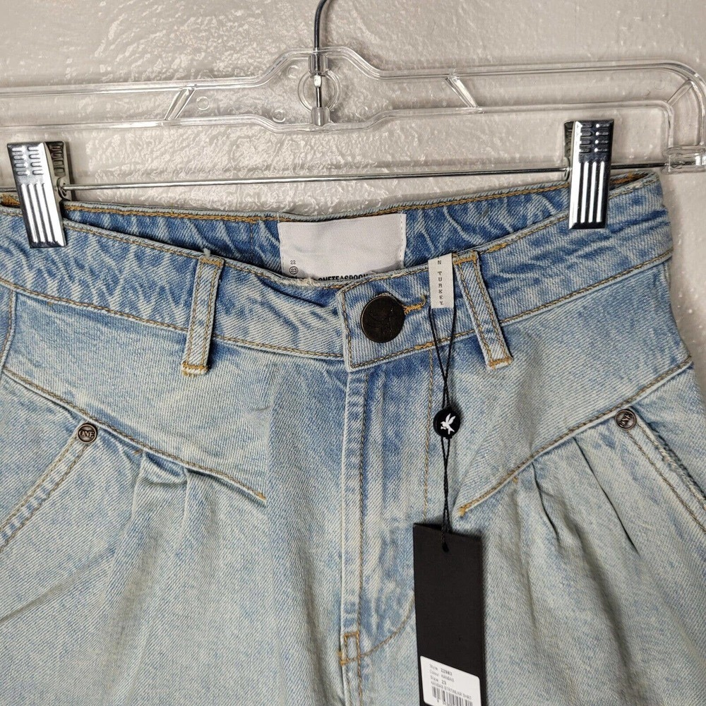 NWT One Teaspoon Kansas Street Walker Shorts 80s High Waist Denim Shorts sz 23 - Picture 2 of 9